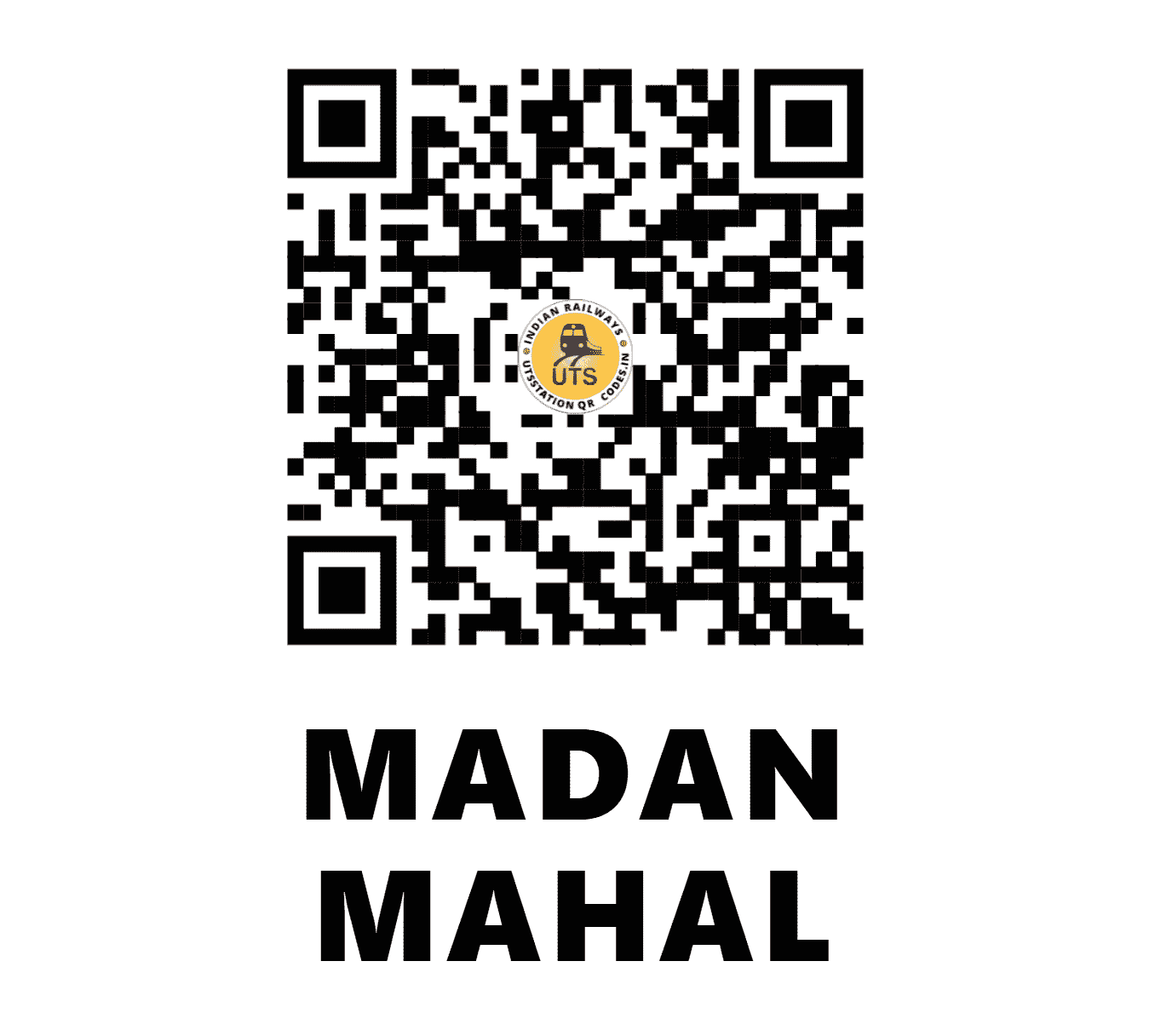 UTS QR Code for MADAN MAHAL - MML (WC - MADHYA PRADESH)